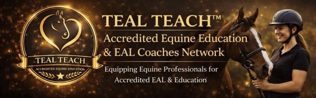 TEAL TEACH accredited equine education banner