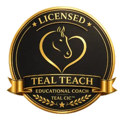 TEAL TEACH licensed educational coach badge
